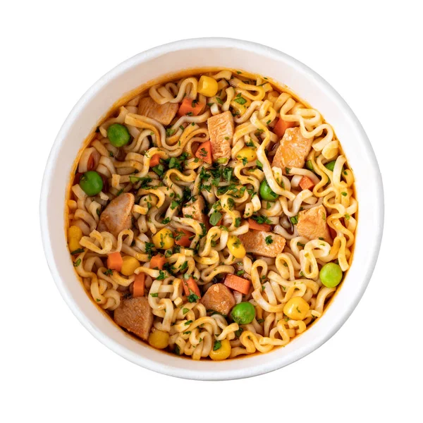 Instant Noodles Isolated White Background — Stock Photo, Image