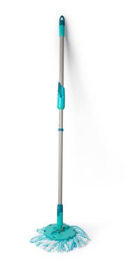 Cleaning mop isolated on a white background.
