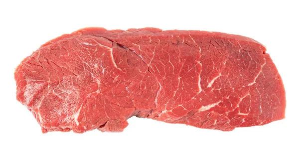 Carne Crudă Izolată Fundal Alb — Fotografie, imagine de stoc
