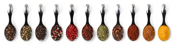 Spices White Background — Stock Photo, Image