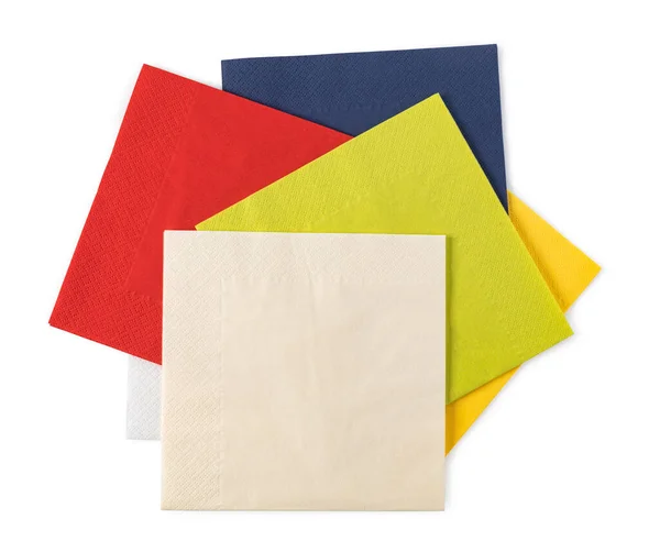 Paper Napkins Isolated White Background — Stock Photo, Image