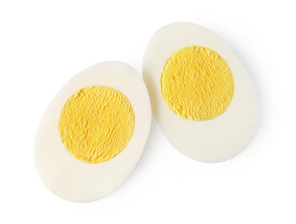 白底煮鸡蛋 — 图库照片