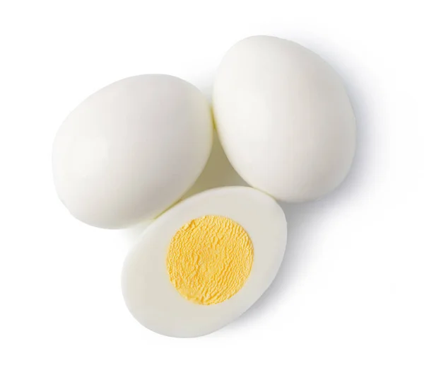 Gotowane Jajko Białym Tle — Zdjęcie stockowe