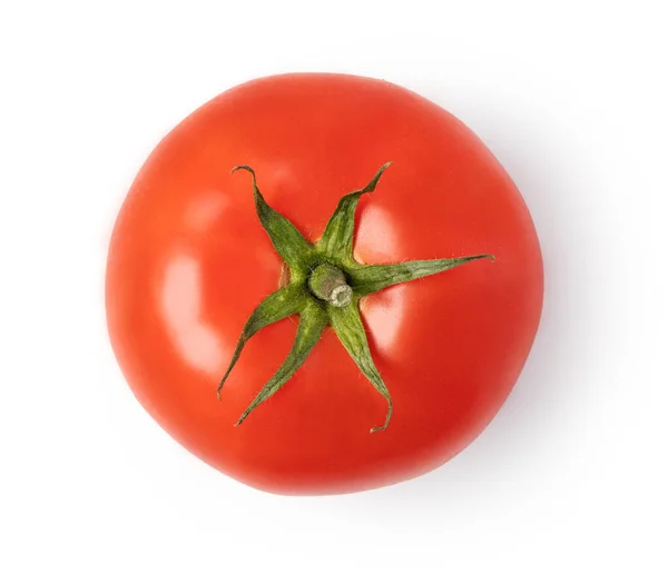 Ντομάτα Απομονωμένη Λευκό Φόντο — Φωτογραφία Αρχείου