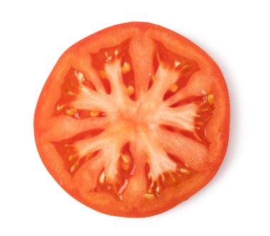 Beyaz arkaplanda domates kirazı izole edildi