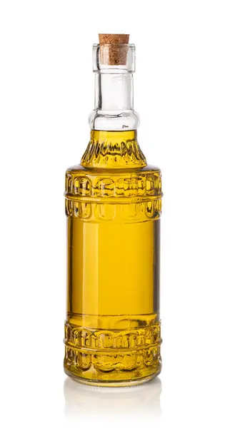 Olive Oil Bottle White Background Royalty Free Stock Photos