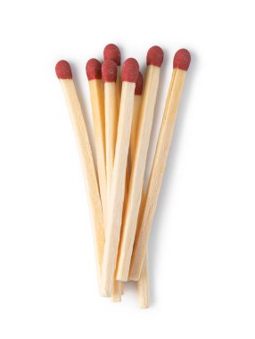 Beyaz arka plan üzerinde izole ahşap maç