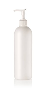 Krem veya şampuan için boş plastik kozmetik kabı.