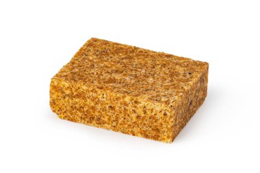 Beyaz arkaplanda paketlenmemiş bulyon küpü