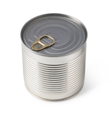 Beyaz bir arka plan üzerinde metal kutular