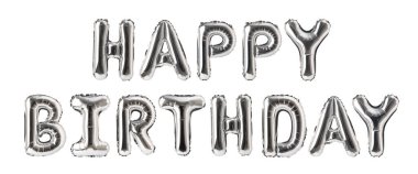 Sözcükler Mutlu Yıllar, beyaz arkaplanda izole