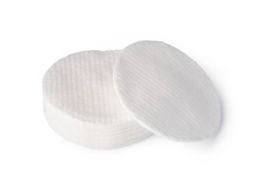 Beyaz arka plan üzerinde izole pamuklu ped.