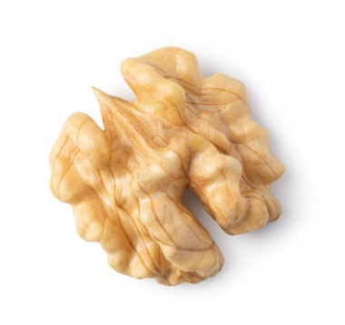 beyaz arkaplanda izole edilmiş ceviz