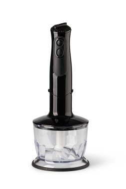 elektrik daldırma karıştırıcısı beyaz arkaplanda izole edildi