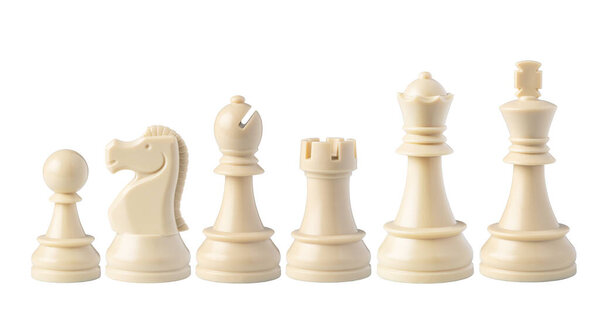 Chess pieces, representing strategy, competition, and intellectual challenge, isolated on transparent background