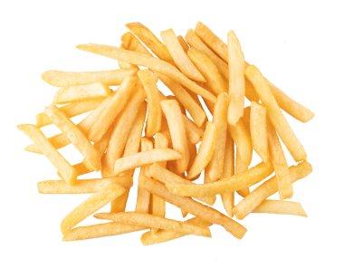 Crispy golden french fries forming a tempting pile, perfect for any fast food craving