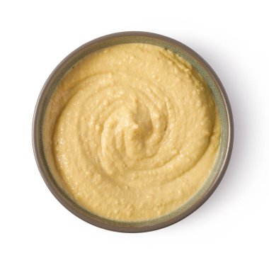 Creamy hummus in a bowl, perfect for dipping or spreading, isolated on a transparent background