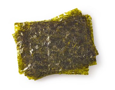 Dried sheets of nori seaweed, a staple ingredient for asian cuisine and healthy snacking