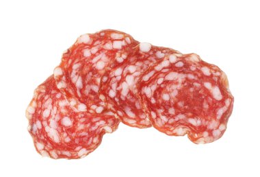 Salami displaying texture and color, perfect for snacks and charcuterie boards
