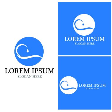 Su dalgası simgesi vektör çizim logosu