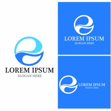 Su dalgası simgesi vektör çizim logosu