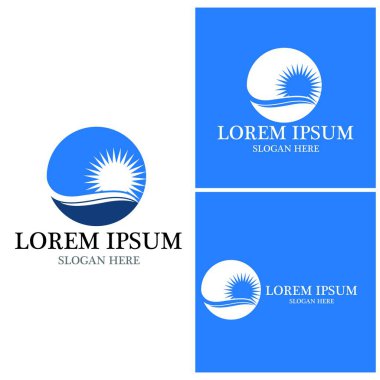 Su dalgası simgesi vektör çizim logosu