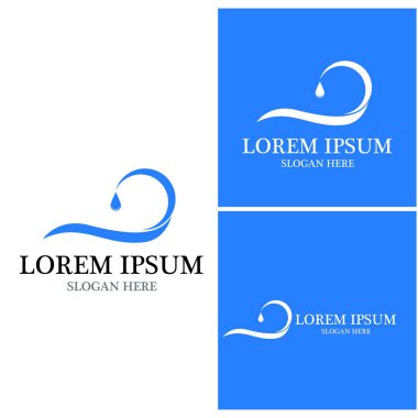 Su dalgası simgesi vektör çizim logosu