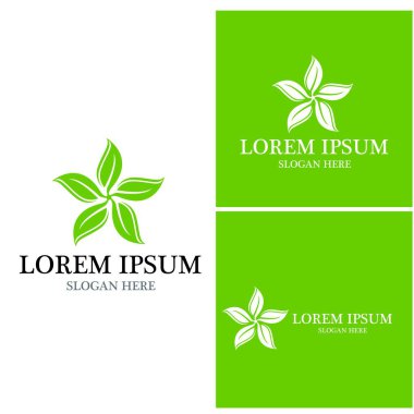 Doğa yaprağı simgesi ve sembol vektörü