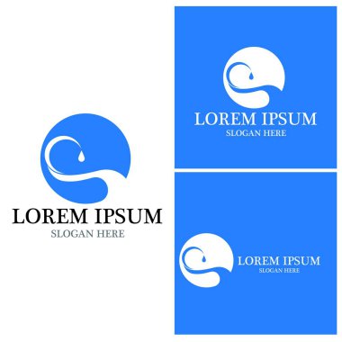 Su dalgası simgesi vektör çizim logosu