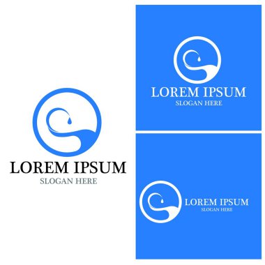 Su dalgası simgesi vektör çizim logosu