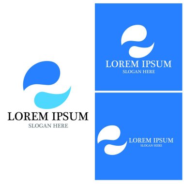 Su dalgası simgesi vektör çizim logosu