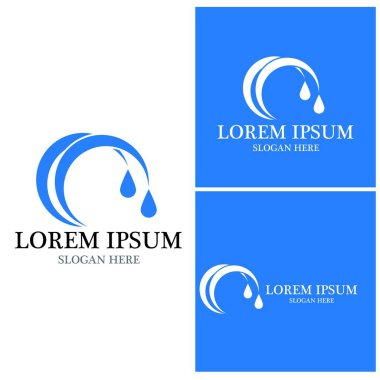 Su dalgası simgesi vektör çizim logosu