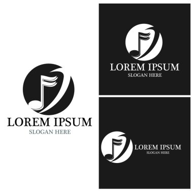 Müzik Notası Simge Vektörü illüstrasyon tasarımı