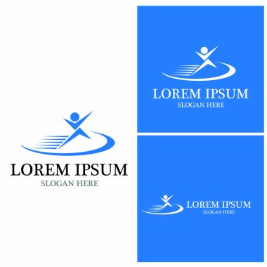 İnsanların logo vektör şablonu çalıştırılıyor