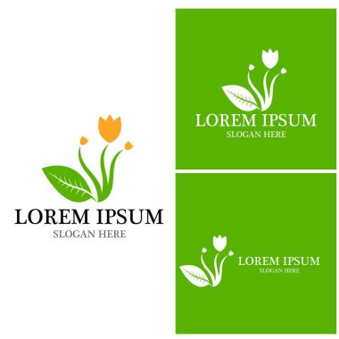 Doğa yaprağı simgesi ve sembol vektörü