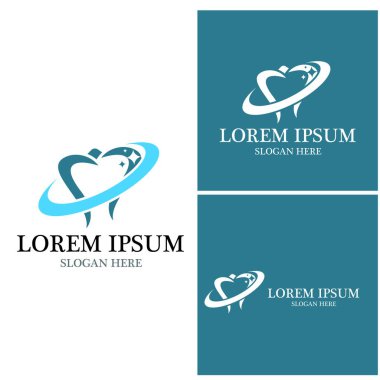 Diş logosu Şablon vektör çizim simgesi tasarımı