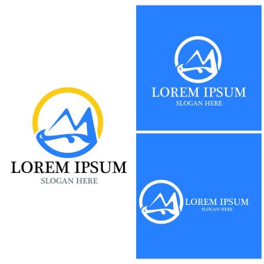 Dağ simgesi Logo Şablonu Vektör illüstrasyon Tasarımı