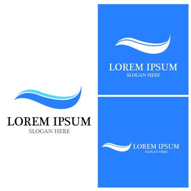 Su dalgası simgesi vektör çizim logosu