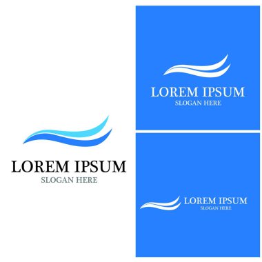 Su dalgası simgesi vektör çizim logosu