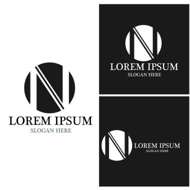 N Harfi Logo Şablonu vektör resimleme tasarımı