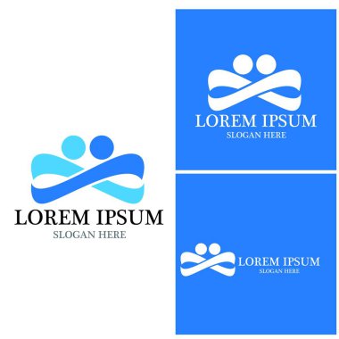 Topluluk, ağ ve sosyal simge tasarım şablonu