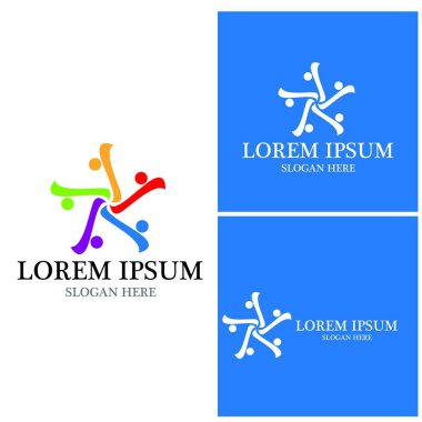 Topluluk, ağ ve sosyal simge tasarım şablonu