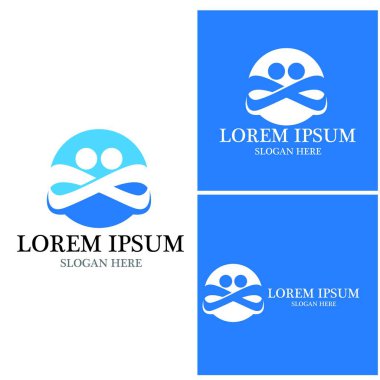 Topluluk, ağ ve sosyal simge tasarım şablonu