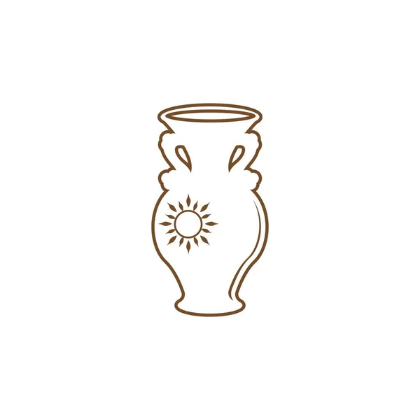 陶芸工房ロゴベクトルテンプレート — ストックベクタ