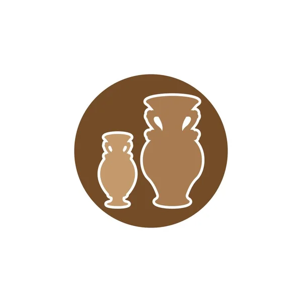 Ceramica Laboratorio Studio Logo Modello Vettoriale — Vettoriale Stock