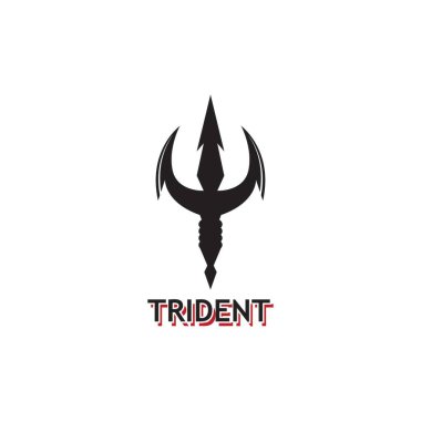 Trident Logo Şablonu vektör çizimi tasarımı