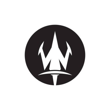Trident Logo Şablonu vektör çizimi tasarımı