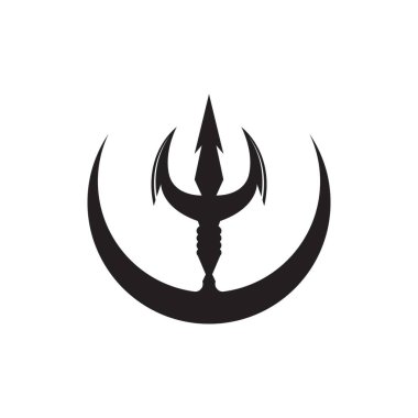 Trident Logo Şablonu vektör çizimi tasarımı