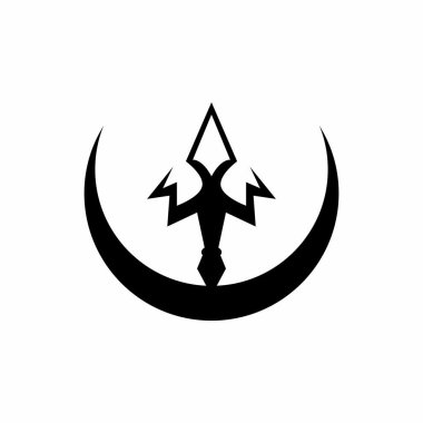Trident Logo Şablonu vektör çizimi tasarımı