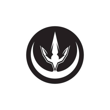 Trident Logo Şablonu vektör çizimi tasarımı